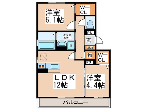 メルベ－ユメゾン・土師ノ里の物件間取画像